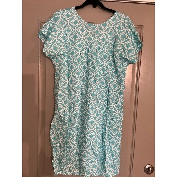 Escapada Short sleeve Mia Cover up in Aqua White St. Moritz Sz M NWT *** - Picture 4 of 4